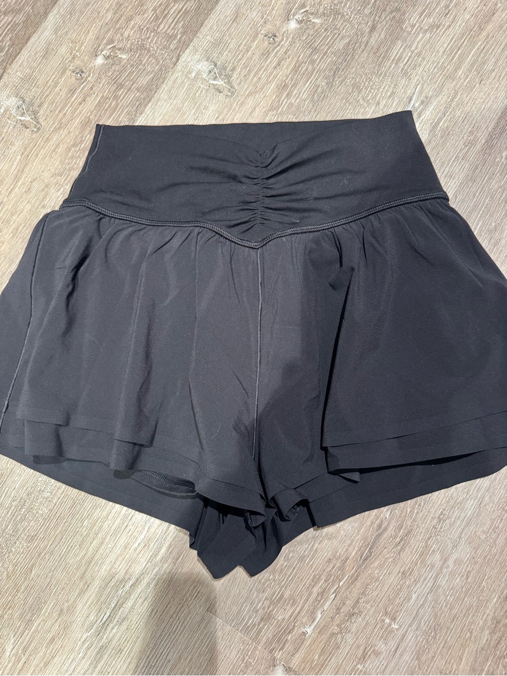 aerie NEW Black Layered Active Skort Shorts